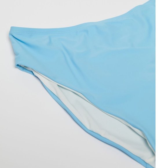 ⭐️ Jamie Solid Boho Beach Sky Hipster Hippie Deco Farm Beach High Bikini Bottoms - Picture 3 of 5